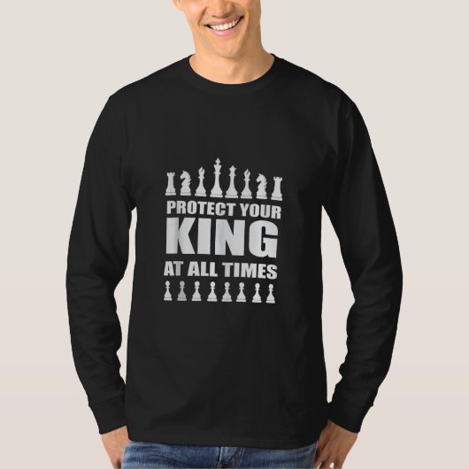 常保護に王をチェスする Tシャツ (正面)