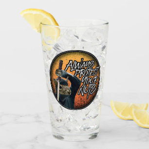 常保護に自分のナッツ – おもしろい忍者 タンブラーグラス