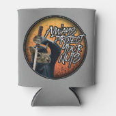 常保護に自分のナッツ – おもしろい忍者 缶クーラー (正面)