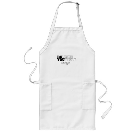 「常信じに自分で」 ロングエプロン (正面)