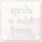 常信じに自分に2 ガラスコースター (裏面)