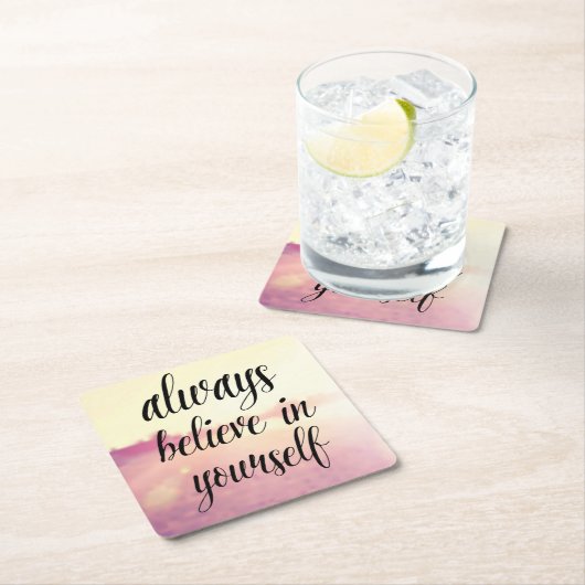 常信じに自分に2 スクエアペーパーコースター (インサイチュ)