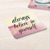 常信じに自分に2 スクエアペーパーコースター (アングル)