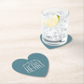 常後を追にハート引用文タイポグラフィ ペーパーコースター (インサイチュ)