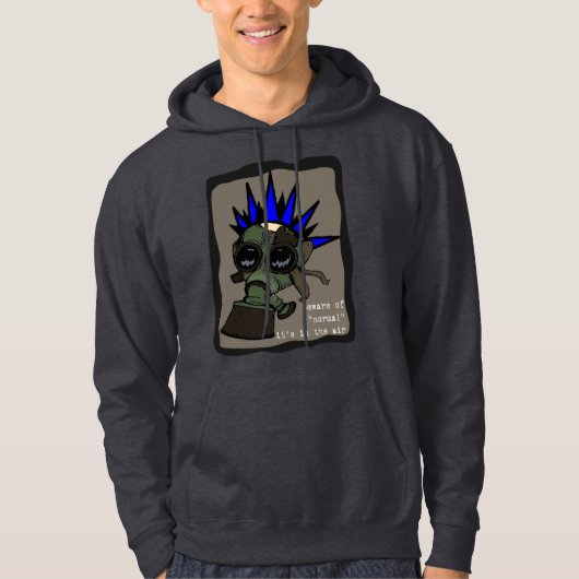 常態の用心して下さい パーカ (正面)