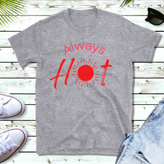 常時おもしろいホットレッド文字メンズTシャツ Tシャツ
