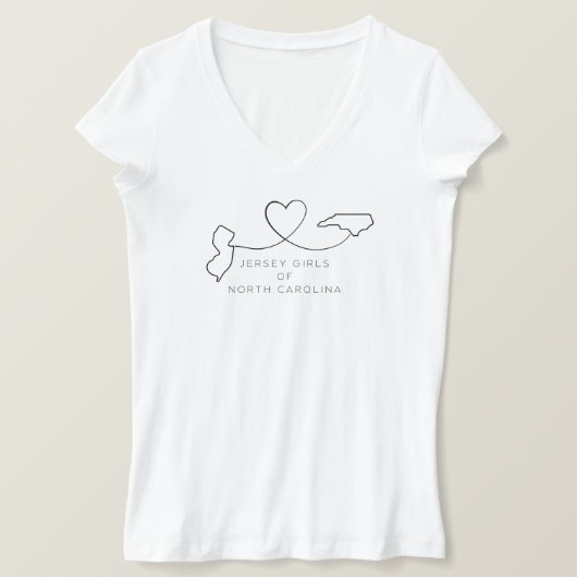 常時接続！NC vネックのジャージー・ガールズ Tシャツ (デザイン正面)