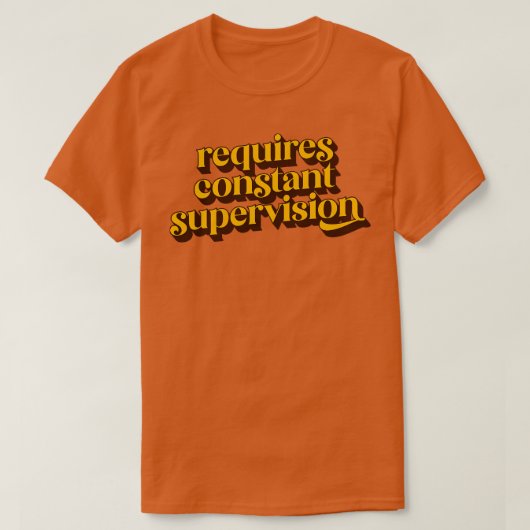 常時監視が必要1 Tシャツ (デザイン正面)