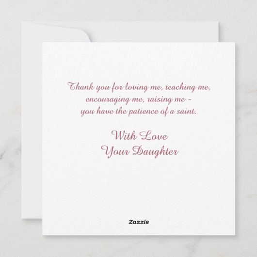 常最高のにボーナス母薄紫ピンク植物花 シーズンカード (裏面)