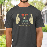 常最高のに指を指す叔父の姪の甥の名前 Tシャツ<br><div class="desc">最高のおもしろい最高のUncle Everシャツは指を叔父まで指し示す:-)文字に変更し、また下に姪の名前や甥の文字を追加する。</div>