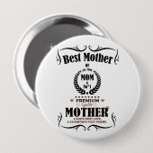 常最高のに母 – 母の日の贈り物 缶バッジ (正面&裏面)