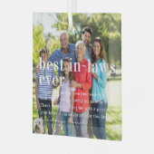 常最高のに法律に基づく |引用文と写真ギフト ガラスオーナメント (正面左)