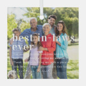 常最高のに法律に基づく |引用文と写真ギフト ガラスオーナメント (正面)