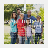 常最高のに法律に基づく |引用文と写真ギフト ガラスオーナメント (裏面)