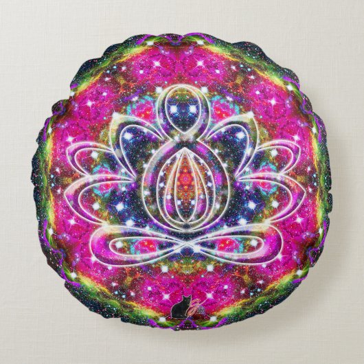 常温禅ロータスラウンドピロー ラウンドクッション (正面)