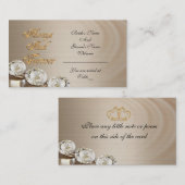 常結婚に永遠にダイアモンドのシーティングカード プレイスカード (正面/裏面)