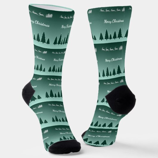 常緑のそり ホリデーソックスの輝き ソックス (傾斜あり)