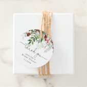 常緑のエレガントなブライズシャワーの感謝 フェイバータグ (インサイチュ)