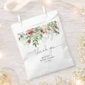 常緑のエレガントなブライズシャワーの感謝 フェイバーバッグ (クリップ留めされた状態)