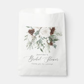 常緑のエレガントなブライズシャワー フェイバーバッグ (正面)