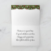 常緑のクリスマスカード シーズンカード (内部)