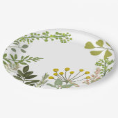 常緑のサマーガーデンパーティー ペーパープレート (アングル)