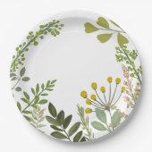 常緑のサマーガーデンパーティー ペーパープレート (正面)