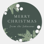 常緑のチアステッカー ラウンドシール (正面)