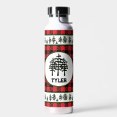 常緑のバッファロー縁どプ ウォーターボトル (左面)