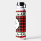 常緑のバッファロー縁どプ ウォーターボトル (背面)