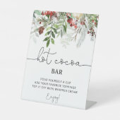 常緑のホットココアバー 台座サイン (正面)