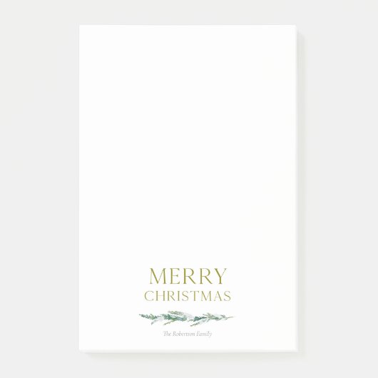 常緑のメリークリスマス ポストイット (正面)