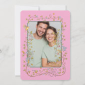 常緑の優雅なウェディング 招待状 (裏面)