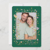 常緑の優雅なウェディング 招待状 (裏面)