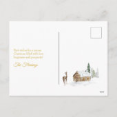 常緑の冬の木立のクリスマス写真 シーズンポストカード (裏面)