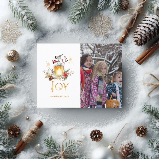 常緑の冬の木立のクリスマス写真 シーズンポストカード