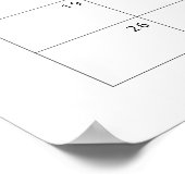 常緑の出産予定日カレンダー ポスター (角)