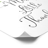 常緑の小さな感謝の気持ちの贈り物 ポスター (角)