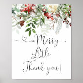 常緑の小さな感謝の気持ちの贈り物 ポスター (正面)