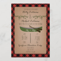 常緑の木 + カヌーの格子縞の結婚式