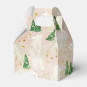 常緑の森に棲む、かわいいクリスマスのシロクマ フェイバーボックス (裏面サイド)