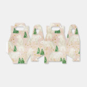 常緑の森に棲む、かわいいクリスマスのシロクマ フェイバーボックス (折り畳みなし)