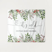 常緑の赤ちゃん 外は寒い タペストリー (正面(横))