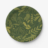 常緑イバラ |フェスティバル植物学プレート ペーパープレート (正面)