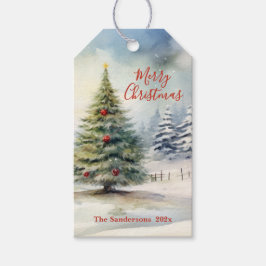 常緑クリスマスツリーヴィンテージ ギフトタグ