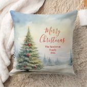 常緑クリスマスツリーヴィンテージ クッション (ブランケット)