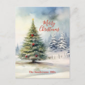 常緑クリスマスツリーヴィンテージ シーズンポストカード (正面)