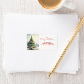 常緑クリスマスツリーヴィンテージ ラベル (インサイチュ)