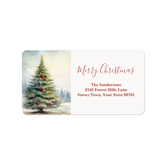 常緑クリスマスツリーヴィンテージ ラベル (正面)