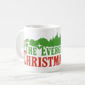常緑クリスマスツリー タイトル コーヒーマグカップ (正面左)
